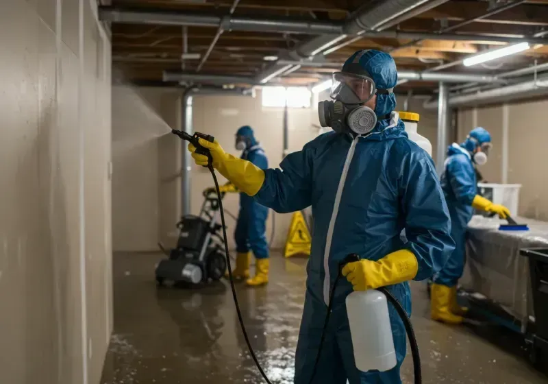 Basement Sanitization and Antimicrobial Treatment process in Northfield, NJ