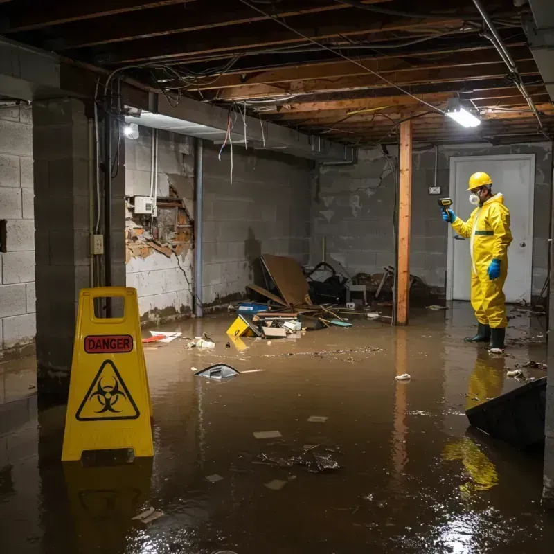 Flooded Basement Electrical Hazard in Northfield, NJ Property