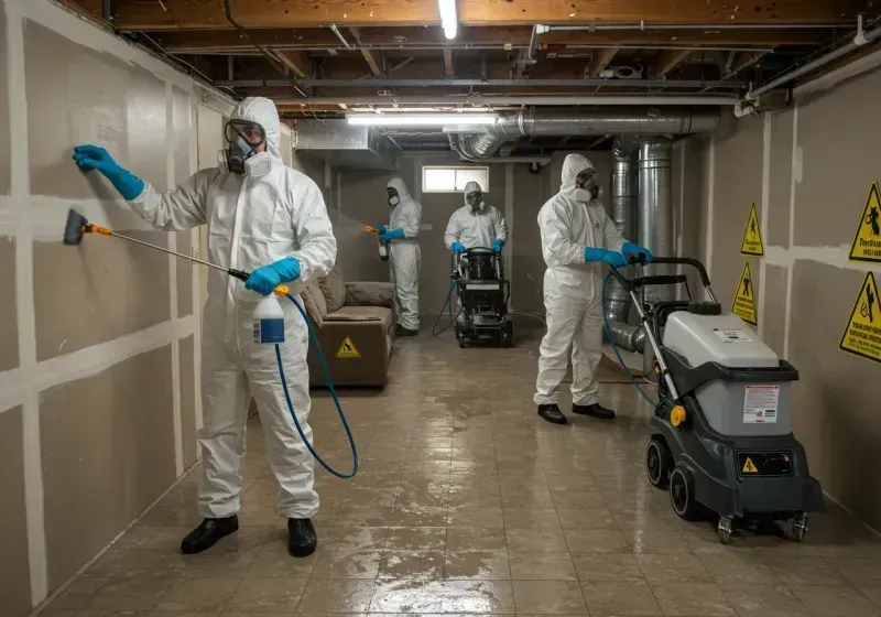 Basement Moisture Removal and Structural Drying process in Northfield, NJ